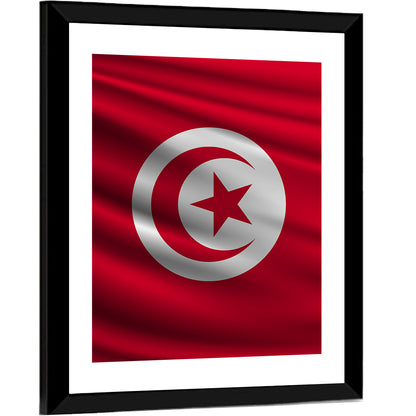 National Flag Of Tunisia Wall Art