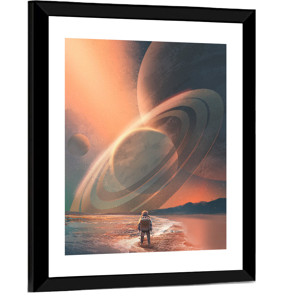 Solitary Astronaut on Alien Beach Wall Art