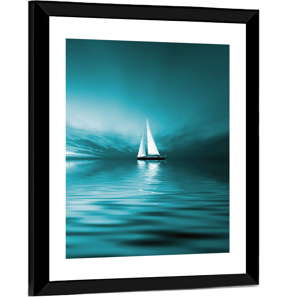 Sailboat at Dusk Wall Art
