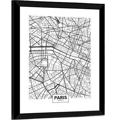 Paris City Map Wall Art