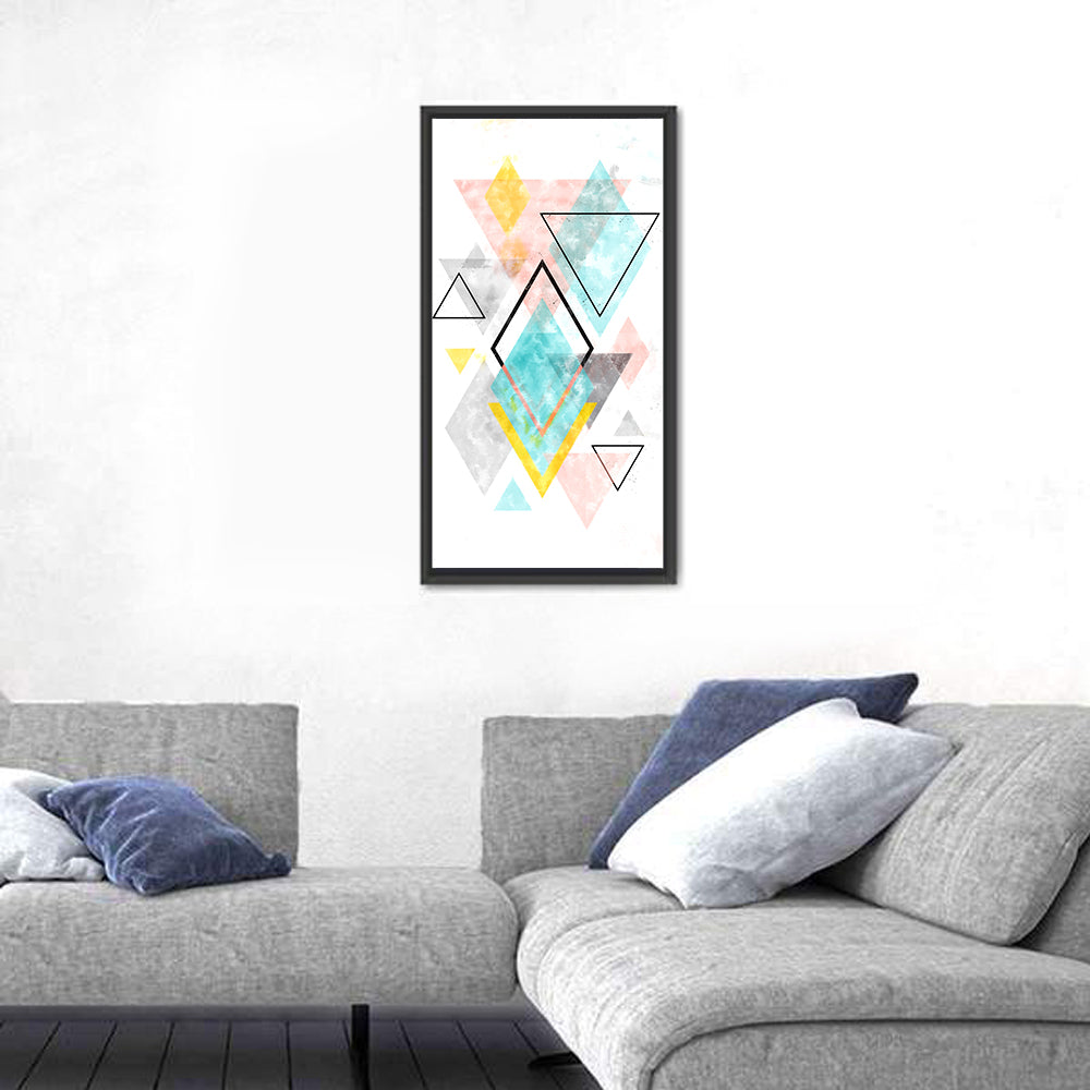 Scandinavian Diamond Geometry Wall Art