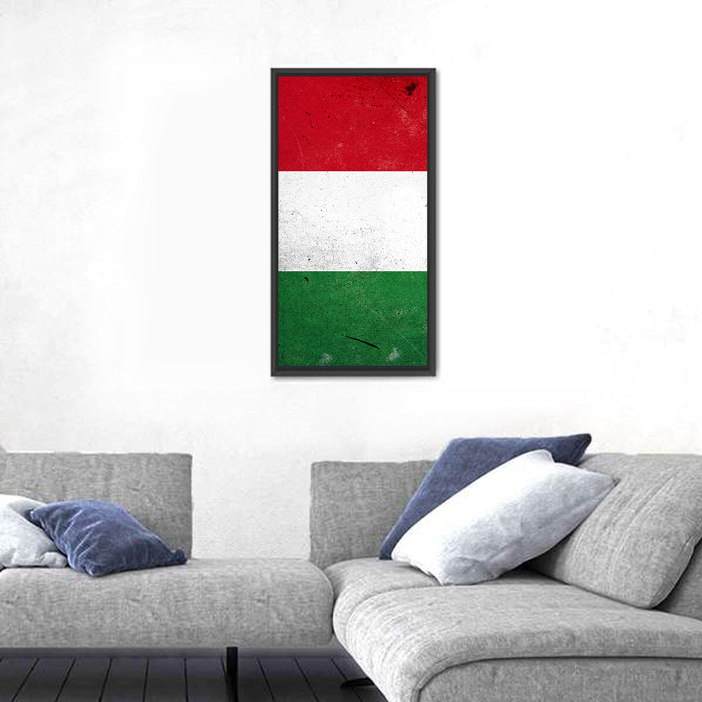 Vintage Hungarian Flag Wall Art