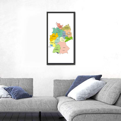 Germany Map Infographic Wall Art