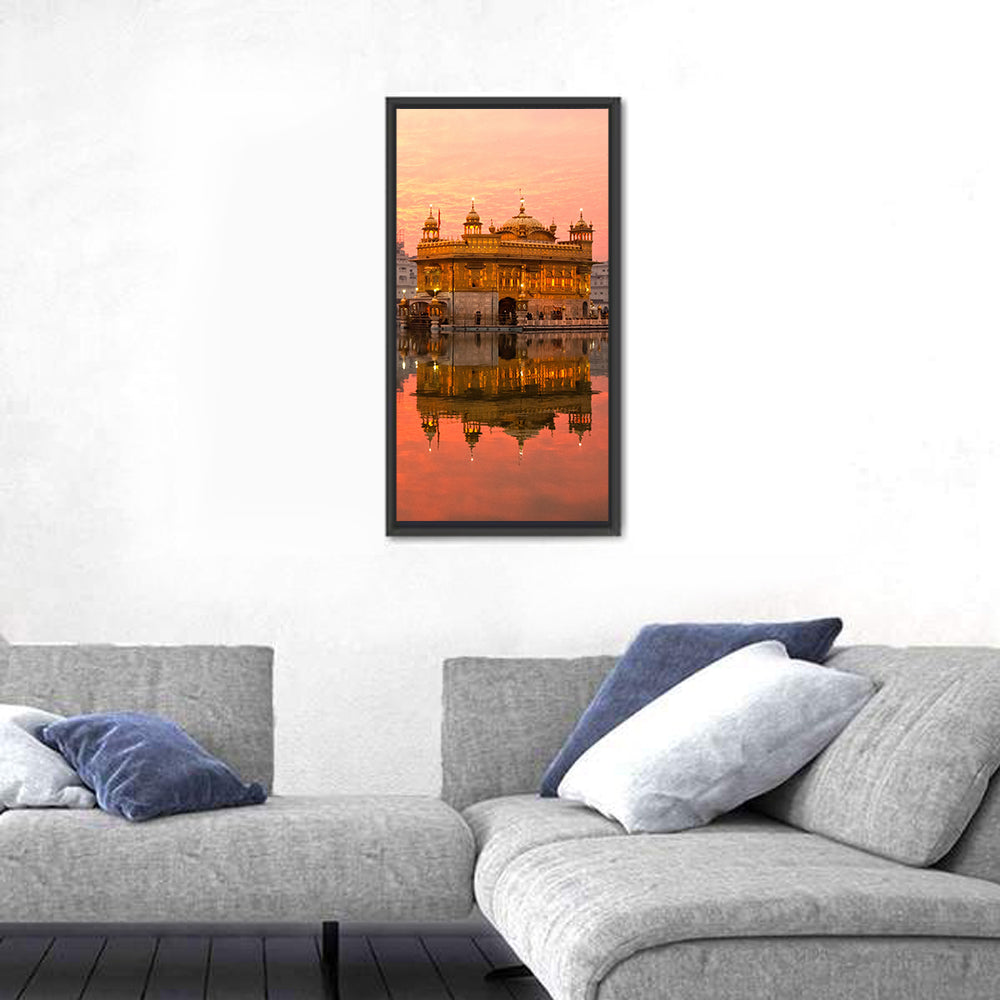 Golden Temple at Sunset Wall Art