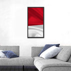 Indonesia Monaco Waving Flag Wall Art