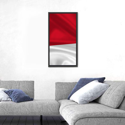 Flag Of Indonesia Monaco Wall Art