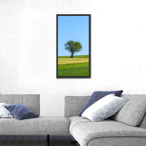 Lonely Tree At Meadow Wall Art