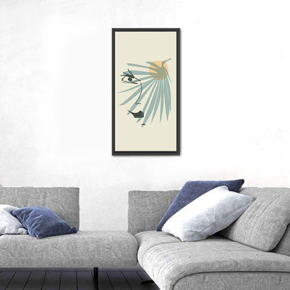 Palm Leaf Profile Line Wall Art