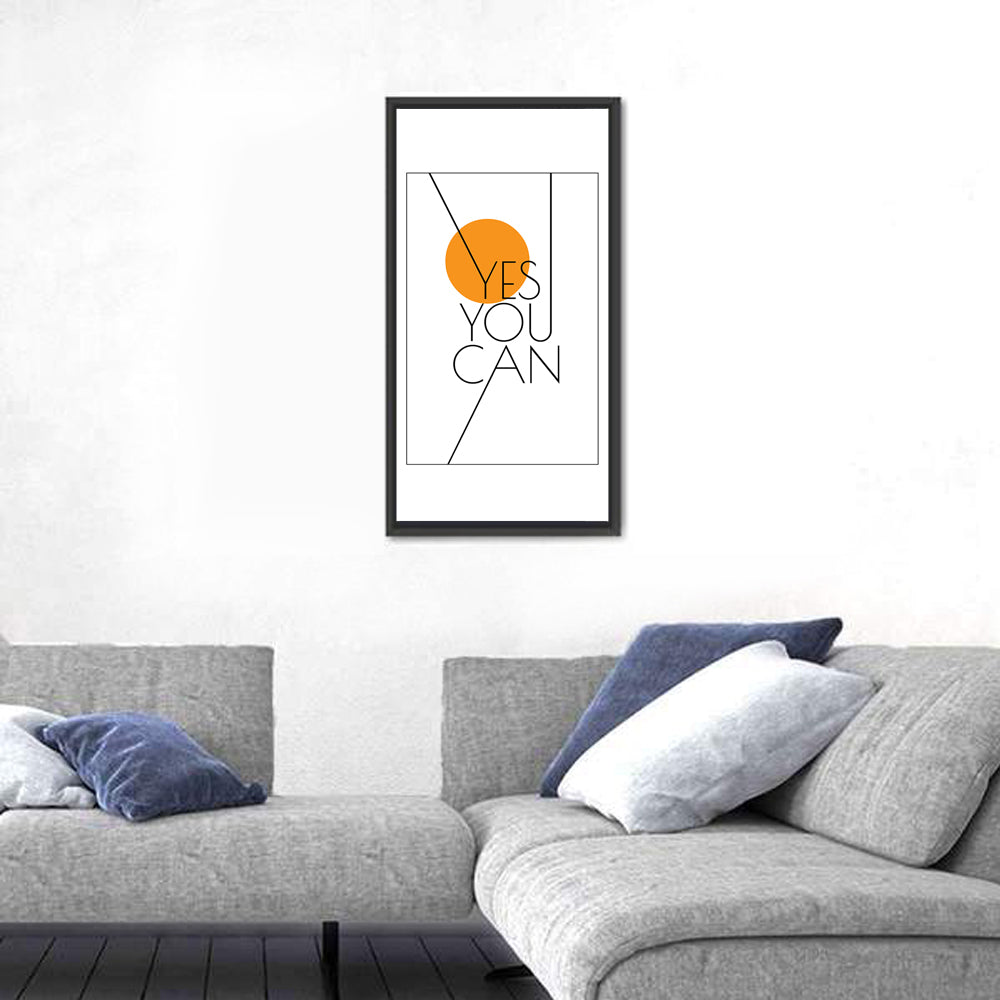 Yes You Can Typography Wall Art
