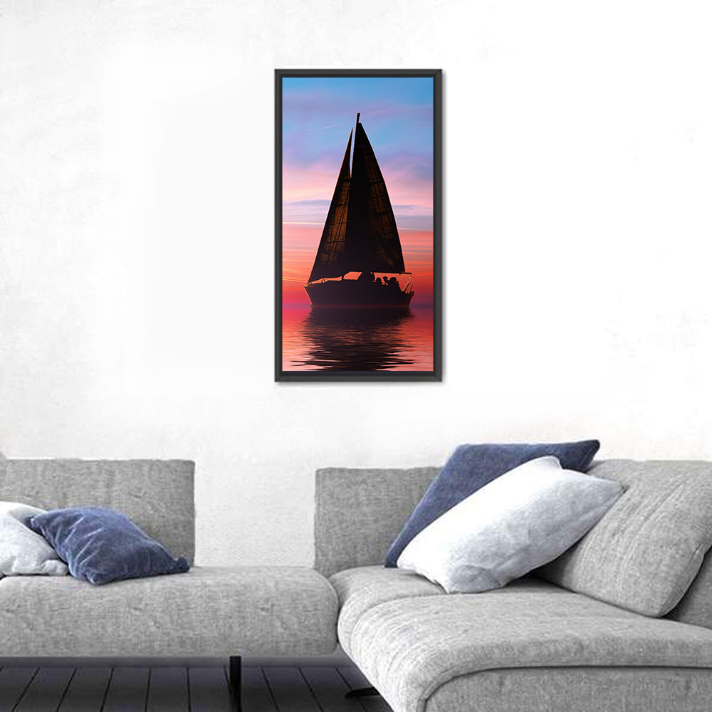 Sailboat at Sunset Wall Art