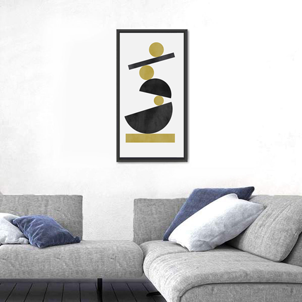 Balanced Geometric Stack Wall Art