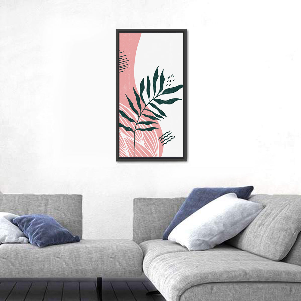 Pink Fern Boho Minimalist Wall Art