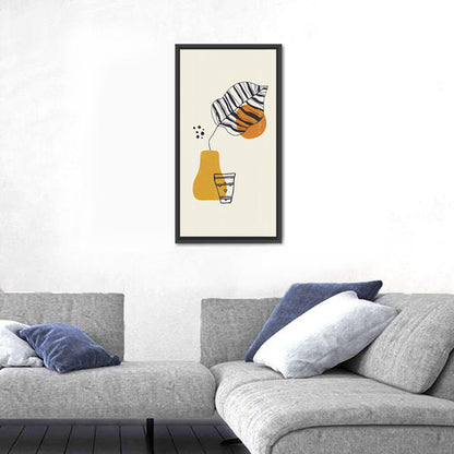 Striped Leaf Minimalist Botanical Wall Art
