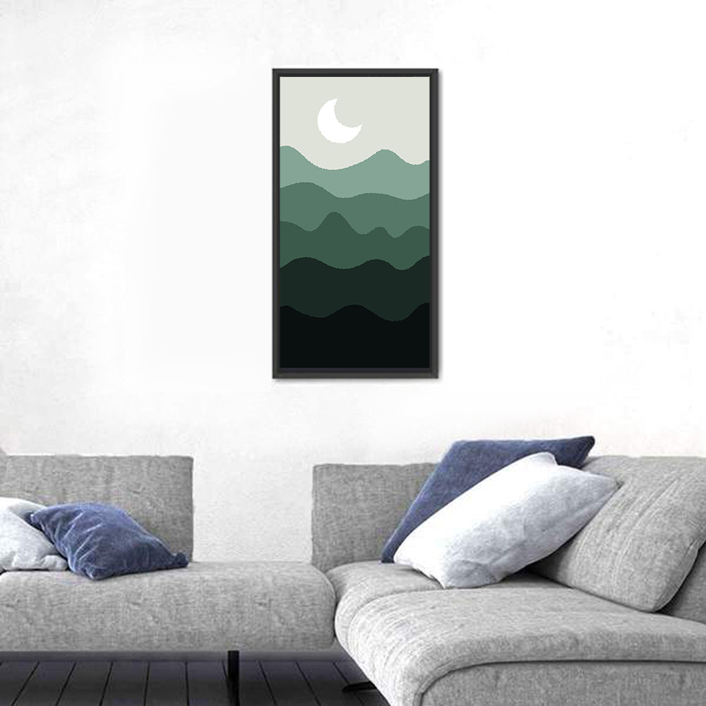 Moonlit Green Mountains Wall Art
