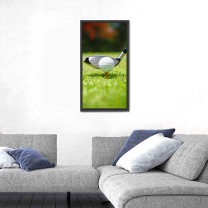 Golf Ball with Driver on Tee Wall Art
