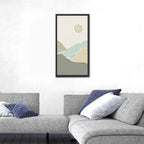 Layered Mountains and Sun Wall Art