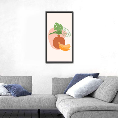 Monstera and Bananas Still Life Wall Art