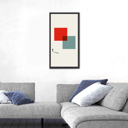Silhouette with Overlapping Squares Wall Art