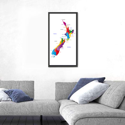 New Zealand Map Wall Art