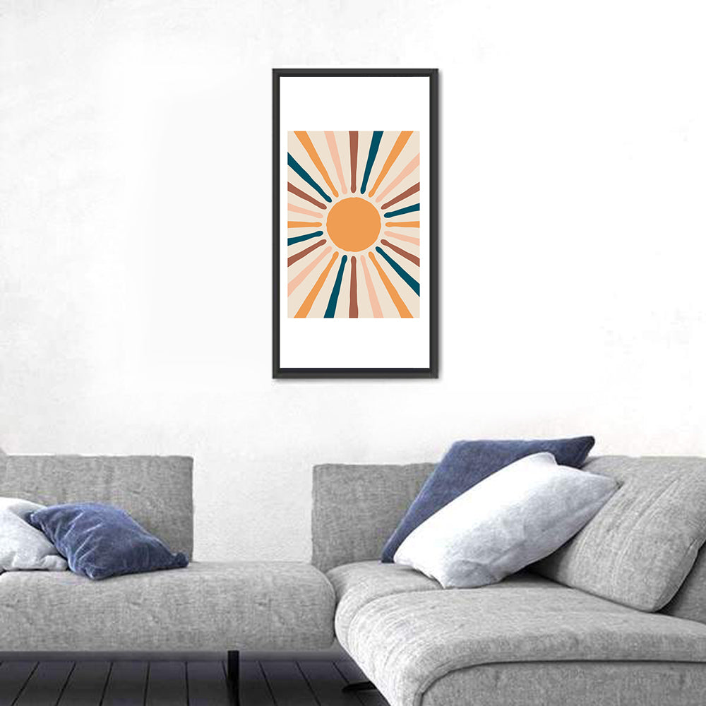 Boho Sunburst Abstract Wall Art