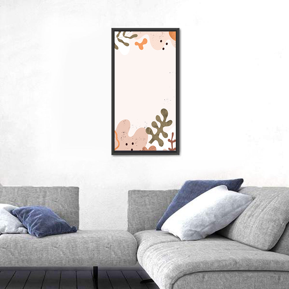 Layered Botanical Frame Composition Wall Art in a room, portrait