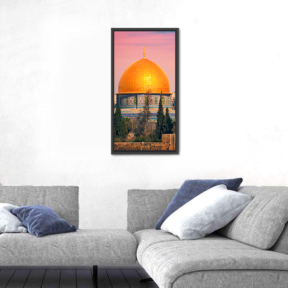 Dome of the Rock at Golden Hour Wall Art