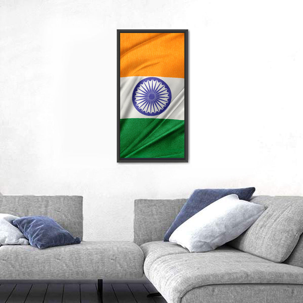 Indian Tricolor with Ashoka Chakra Wall Art