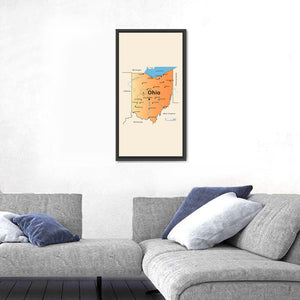 Ohio Map Wall Art