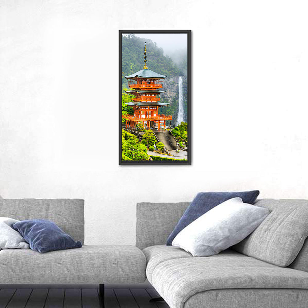 Seiganto-ji Pagoda at Nachi Falls Wall Art