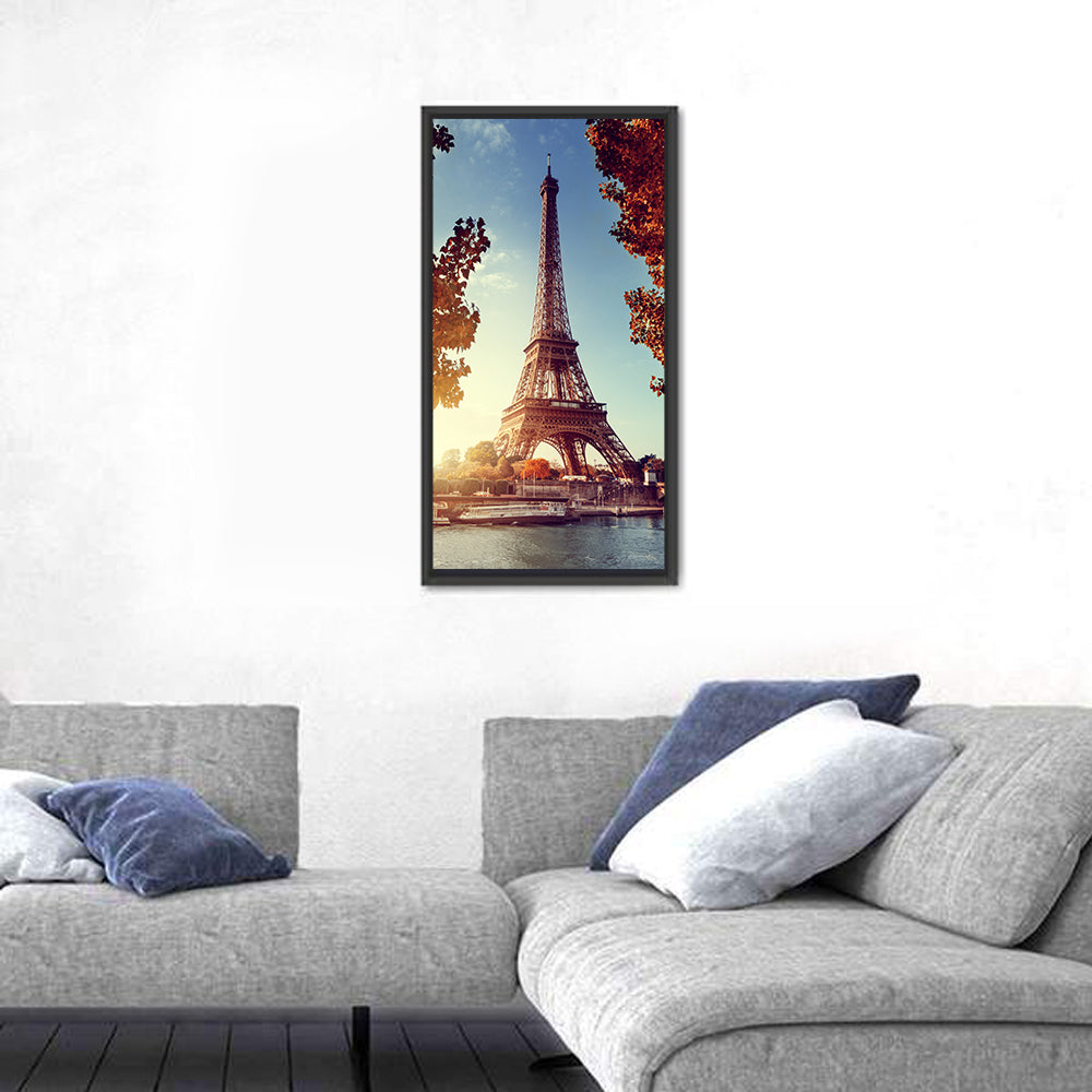 Autumn Seine with Eiffel Tower Wall Art