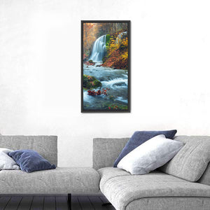 Silver Stream Waterfall In Crimea Wall Art