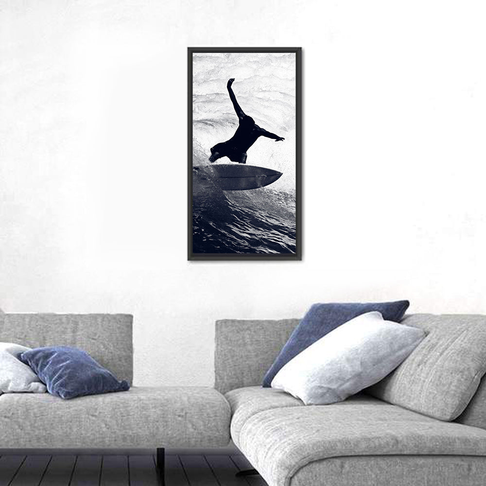 Dog Surfer Riding Waves Wall Art