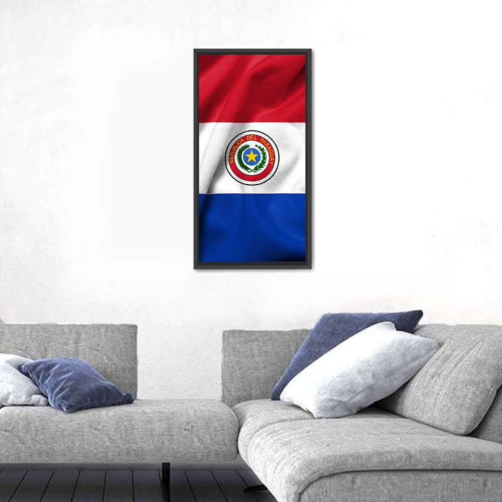 Paraguay Flag with Emblem Wall Art