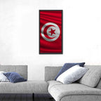 Tunisia Flag with Crescent and Star Wall Art