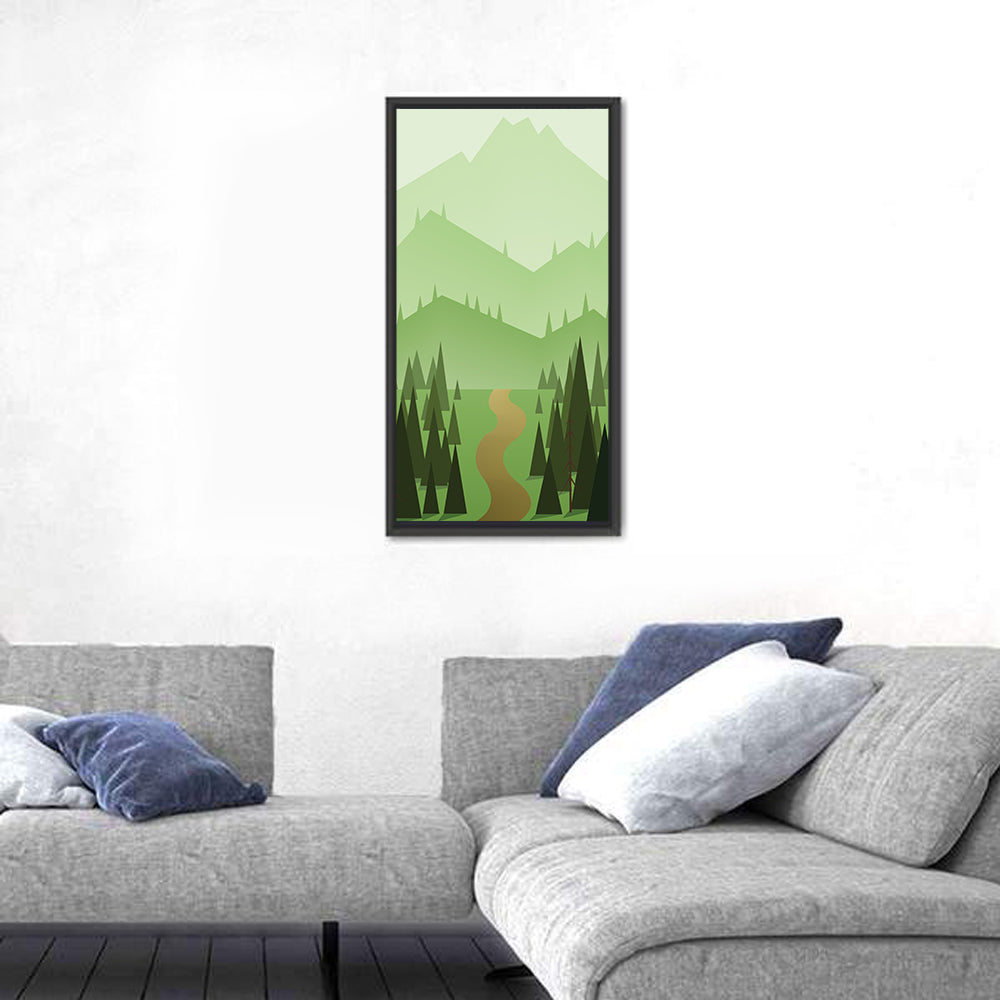 Winding Path Through Green Hills Wall Art