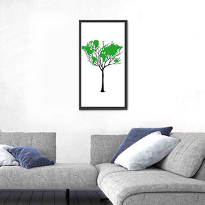 World Map Tree Wall Art