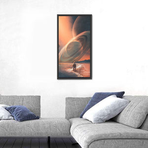 Astronaut On The Beach Wall Art