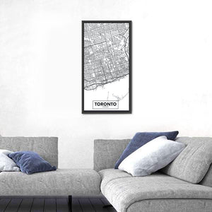 Toronto City Map Wall Art