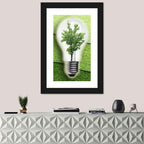 Light Bulb Tree Earth Concept Wall Art