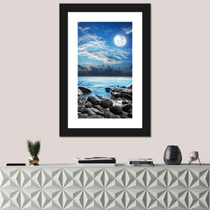 Full Moon Over Tropical Bay Wall Art