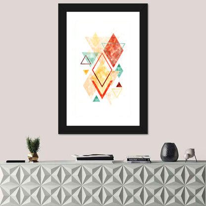 Scandinavian Geometric Diamond Wall Art