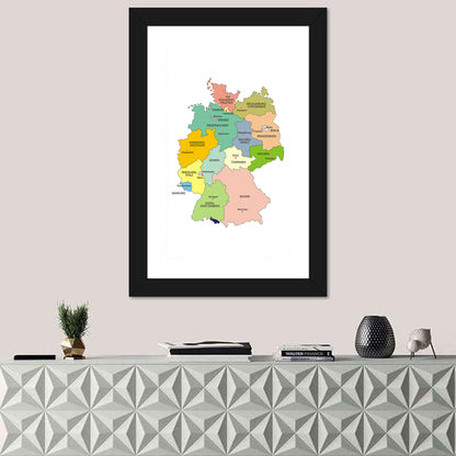 Germany Map Infographic Wall Art