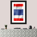 Thai Flag with Waving Stripes Wall Art