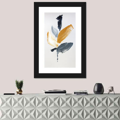 Golden Botanical Sprig Wall Art