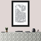 Amsterdam City Map Wall Art