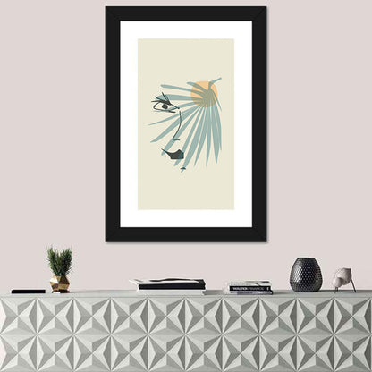 Palm Leaf Profile Line Wall Art