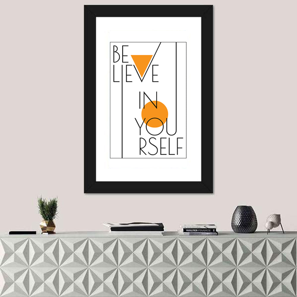Believe in Yourself Typography Wall Art