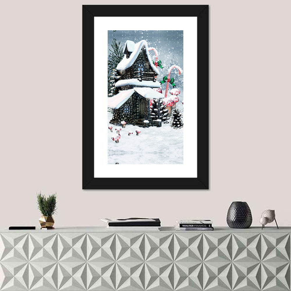 Winter Fairy Cottage Wall Art