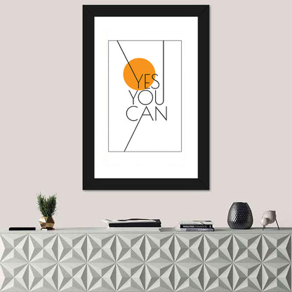 Quote " Yes You Can" Wall Art