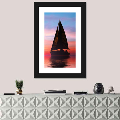 Sailboat at Sunset Wall Art